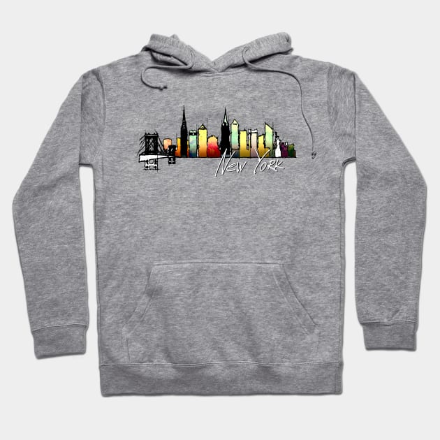 NYC Tee Hoodie by DimDom